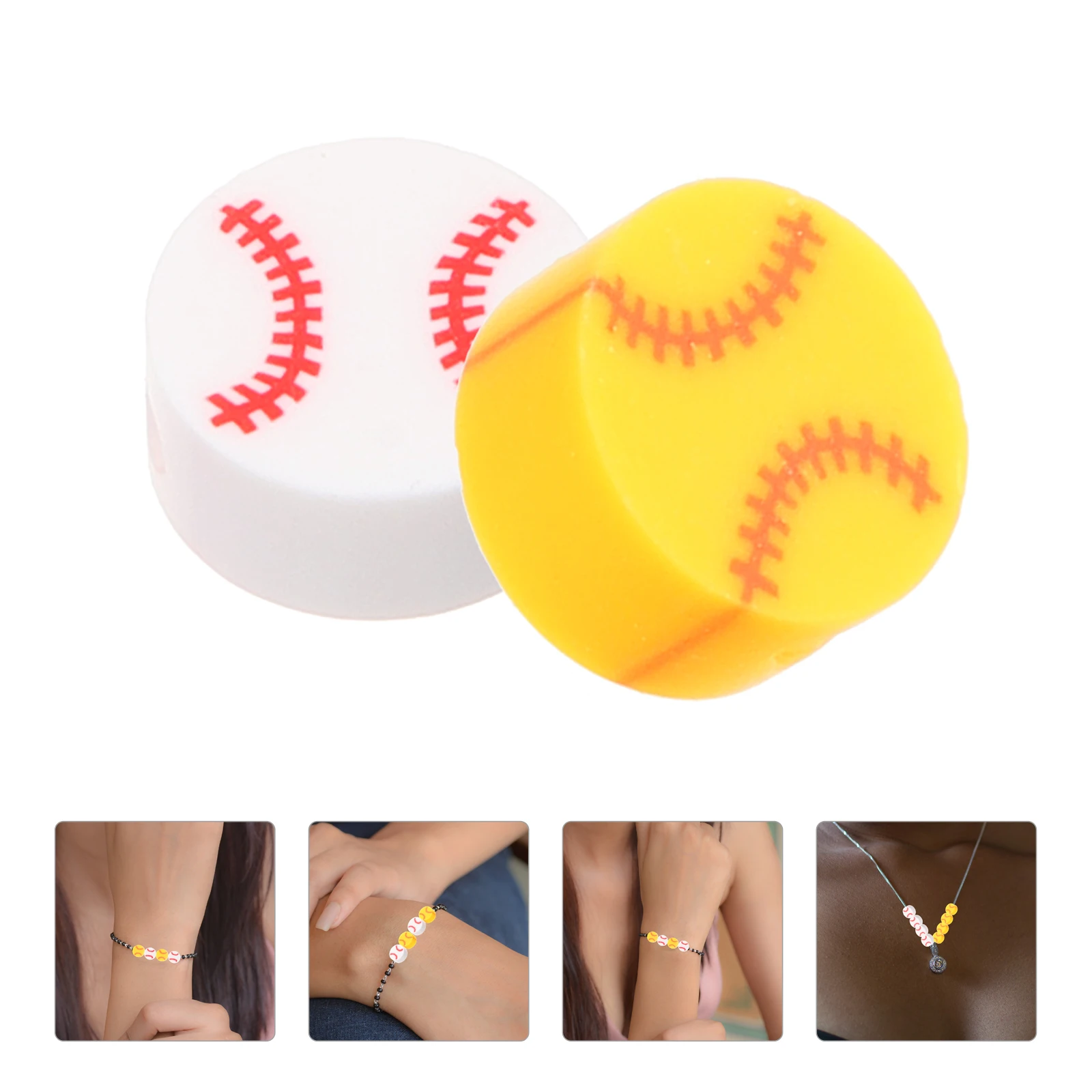 200pcs Soft Polymer Clay For Jewelry Making Craft Beads Bracelet Necklace Diy Accessories Smooth Creative Design Spacer Beads