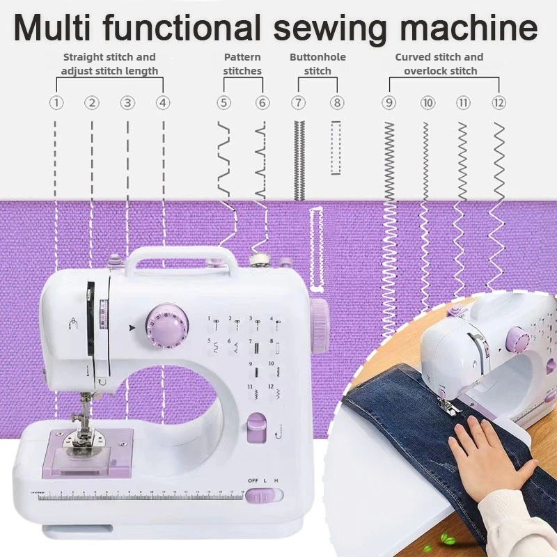 

Home multifunctional electric pedal clothing craft production table, portable buttonhole locking machine, desktop sewing machine
