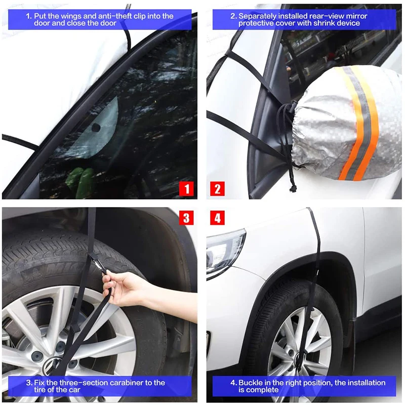 Auto-Frontscheiben-Sonnenschutz mit magnetischer Anziehung kraft Outdoor Anti-Sun Anti-Eis wasserdichter Sonnenschutz Auto-Außen zubehör