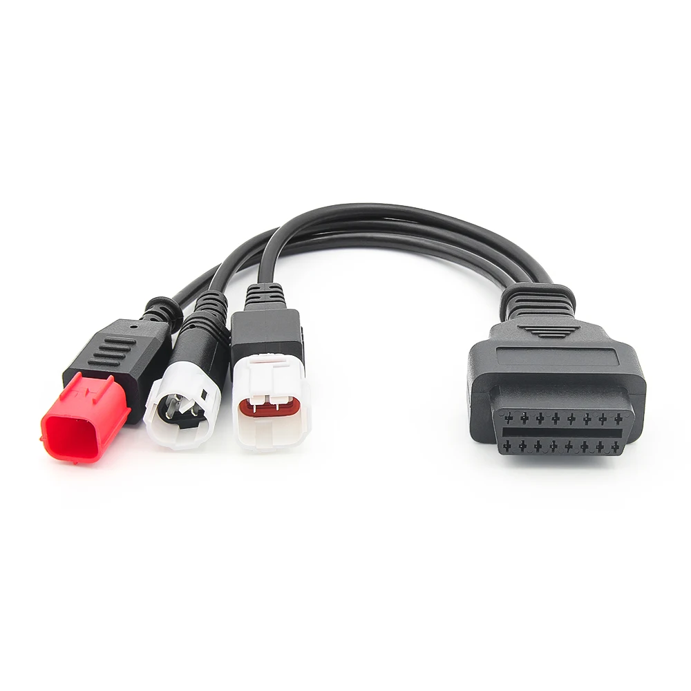 For Yamaha 3pin 4pin For Honda 6pin to 16pin 3 IN 1 Motorcycle OBD2 Cable Adapter Motorcycle OBDII Diagnostic Connector Cable