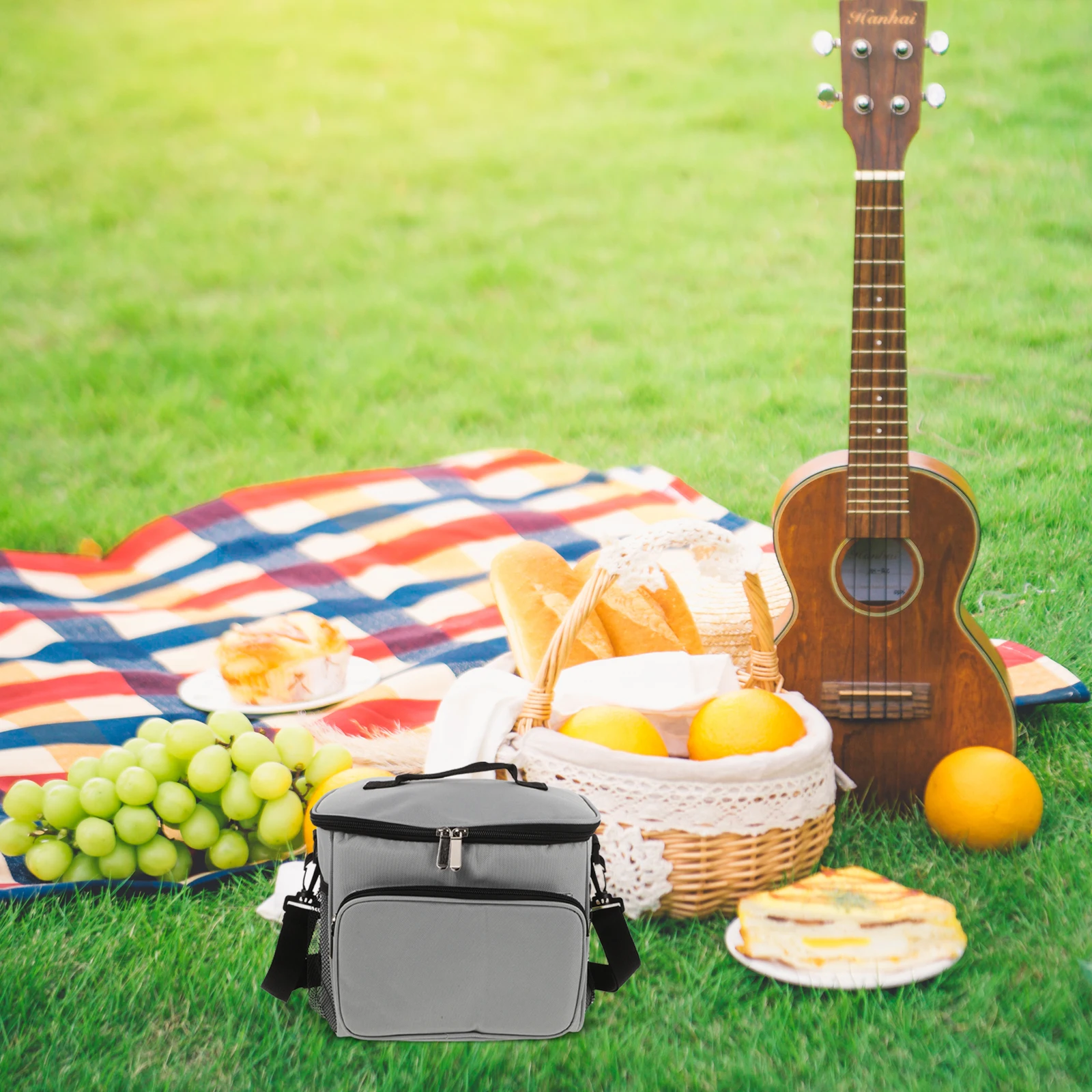 

2pcs Reusable Insulated Lunch Bag Waterproof Oxford Cloth Aluminum Film Large Capacity Portable Work School Outdoor Lunch Box