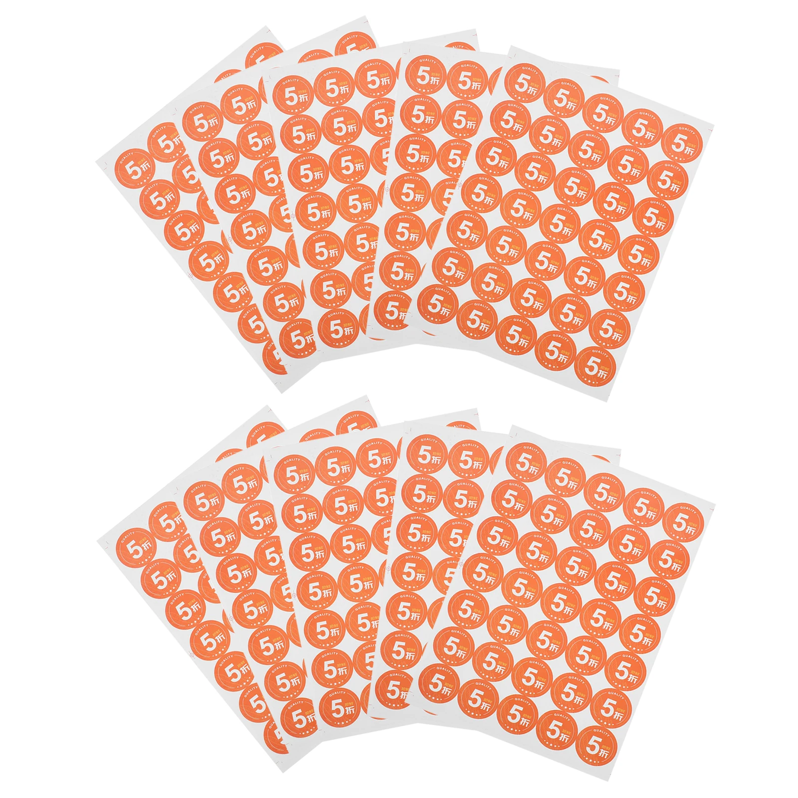 

350 Pcs 50% off Label Stickers Adhesive for Sale Commodity Labels Percent Retail Store Bundle