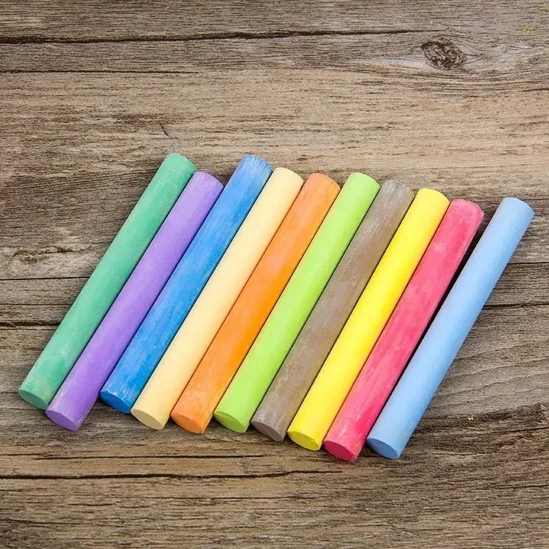 10pcs/Lot Multicolour Dustless Chalk Pen Drawing Chalks for Blackboard Stationary Office School