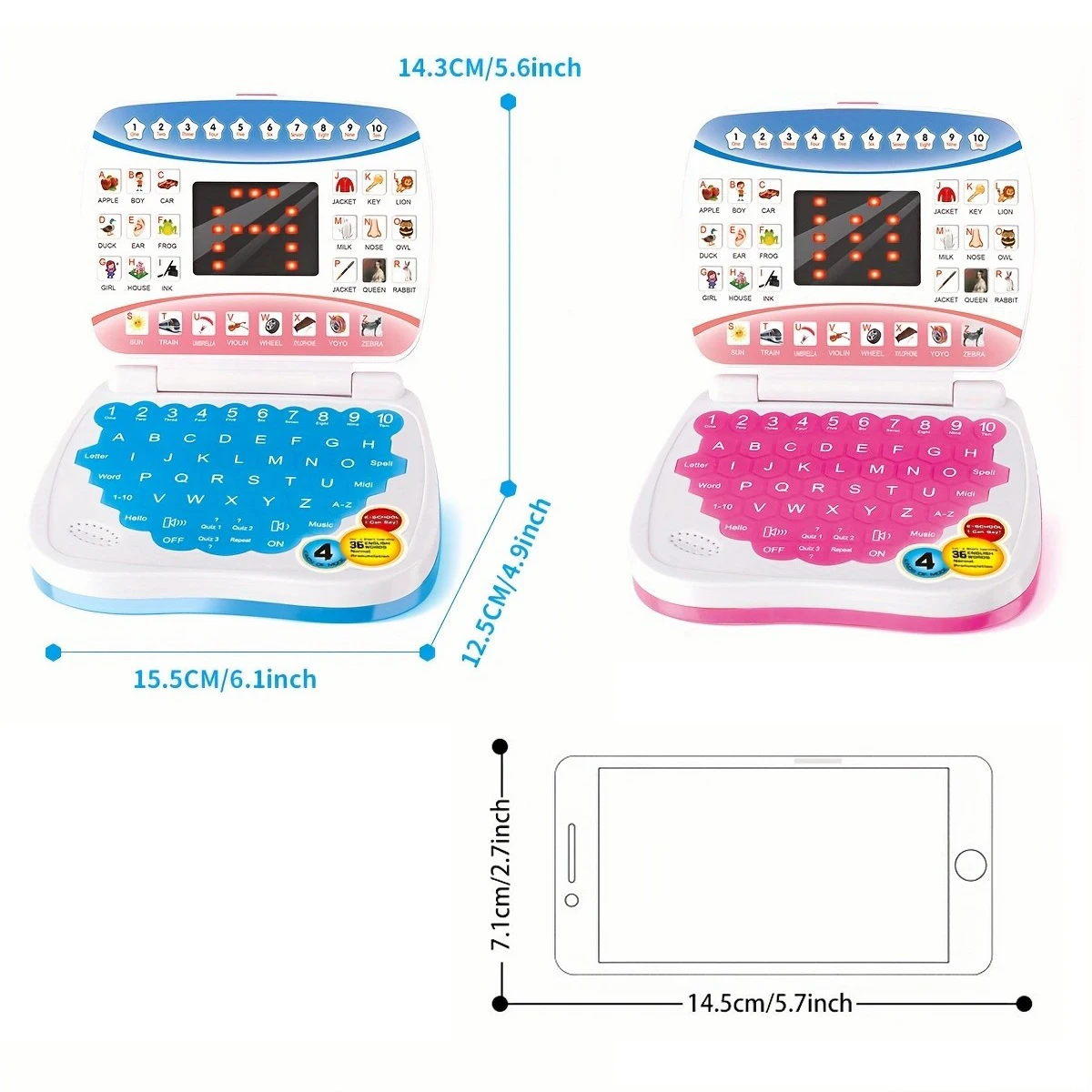 آلة تعلم التعليم المبكر للألغاز، ألعاب الأطفال لتعليم الموسيقى الأبجدية، هدية العيد للهالوين (بدون بطارية) #4