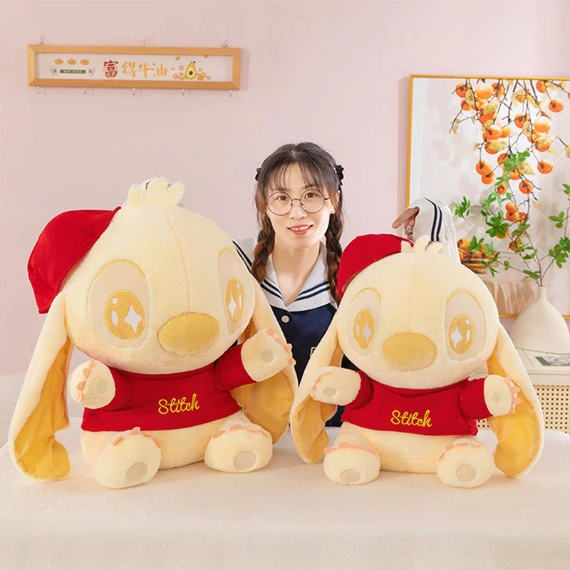 

Кавайная плюшевая игрушка, сидящая со шляпой, кукла с золотым наполнением, детский подарок на день рождения, приятный плюш для девочек, мягкая мягкая игрушка