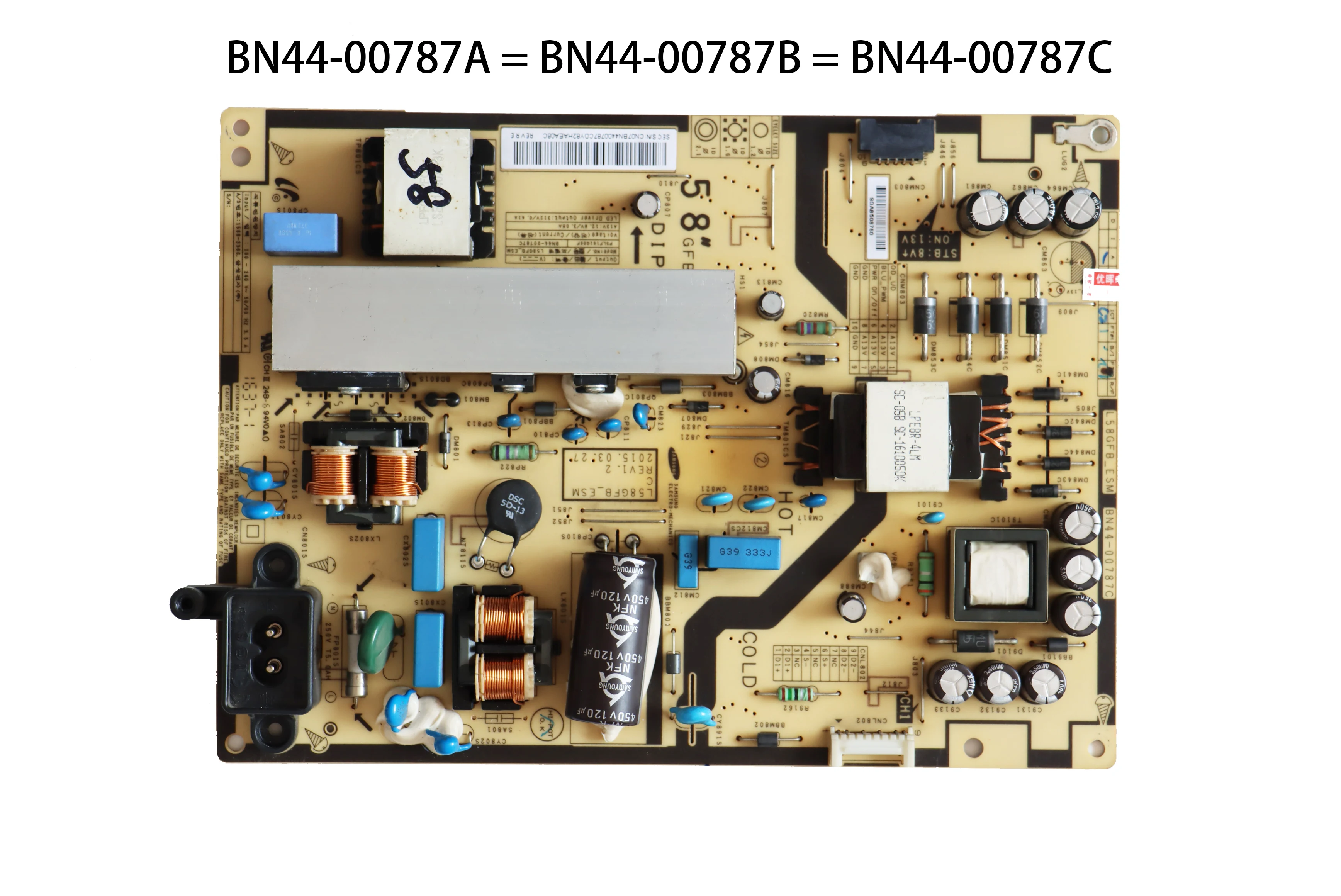 

BN44-00787A BN44-00787B BN44-00787C L58GFB_ESM Power Board is for UE58J5250SS UE58H5200AK UA58J50SWAJ UN58J5190AF 58 Inch TV