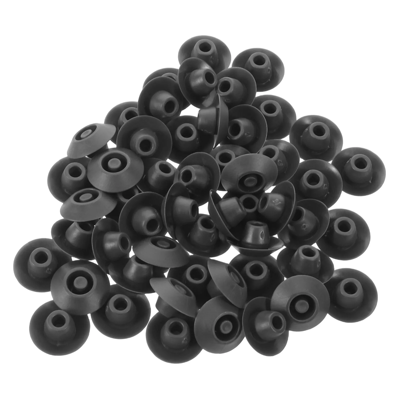 50Pcs Car Door Plug Waterproof Rubber Sealing Caps Plastic Hole Covers Side Skirt Dustproof Protector Black 7Mm