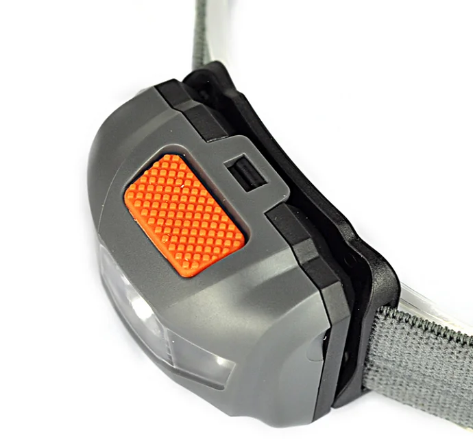 Mini 3LED Headlamp With White and Red Dual Light Sources Outdoor AAA Battery Headlight