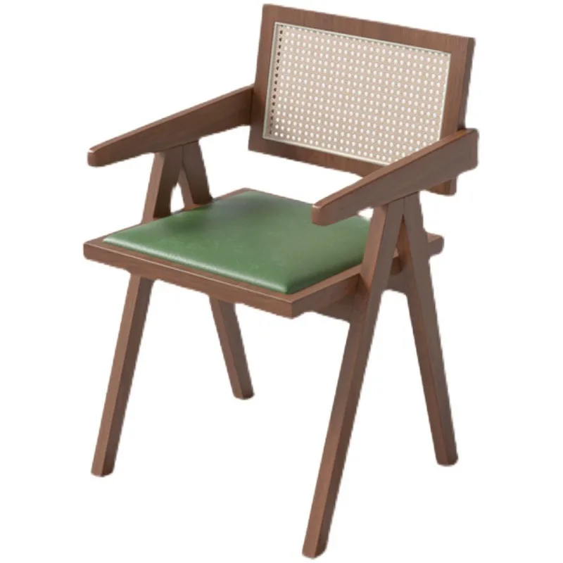

Nordic, solid wood, rattan, dining chair, commercial, household, balcony, leisure Internet celebrity bed and breakfast