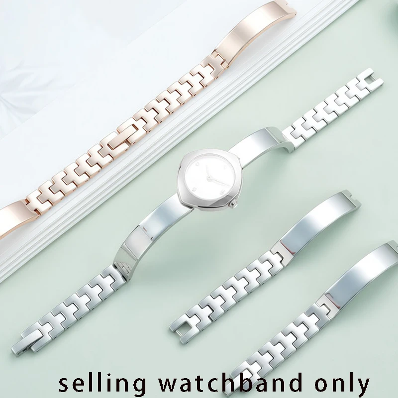 

Metal notch watch strap 8mm for Tissot Yiting series T113 women's special fashionable stainless steel watchband waterproof