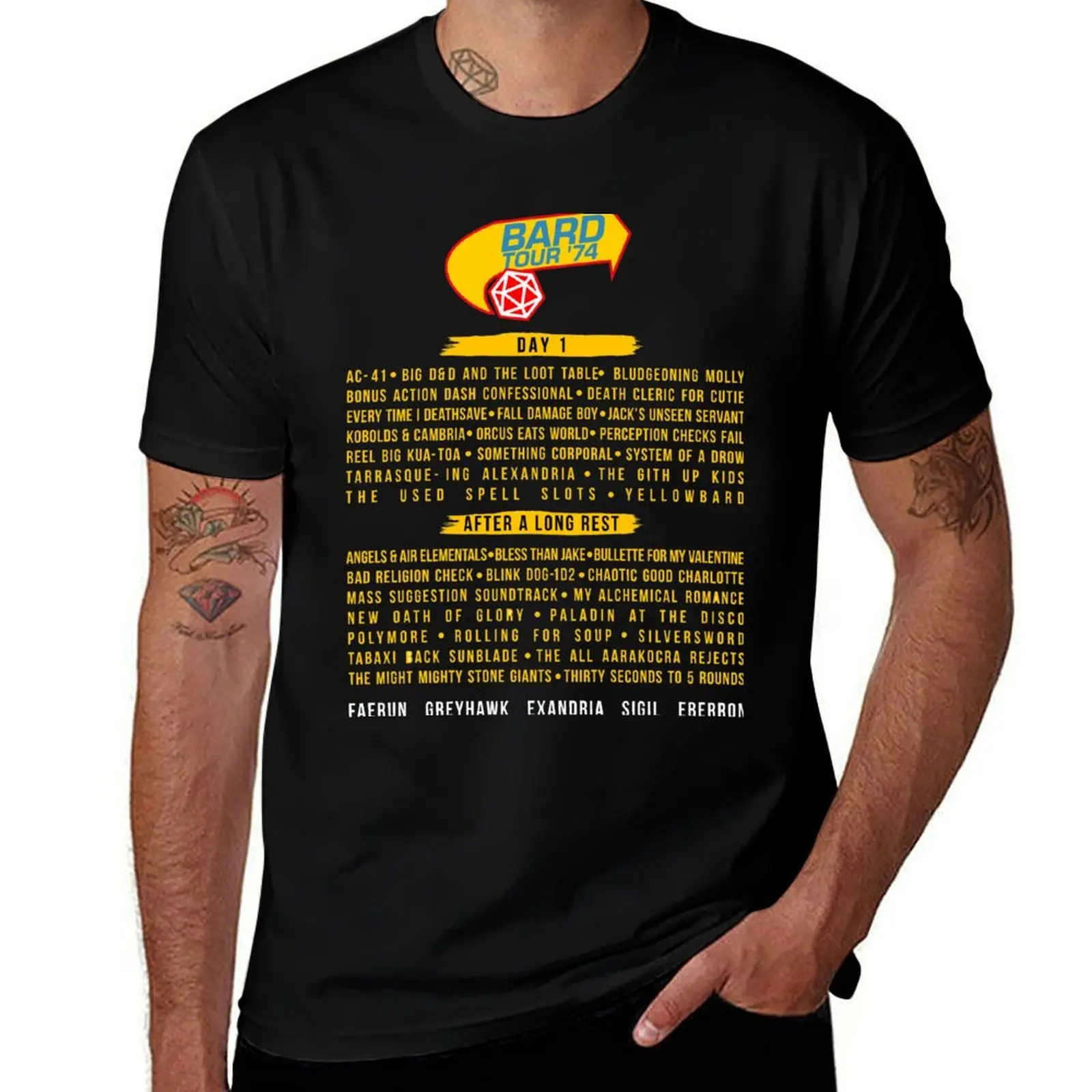 Bard Tour '74 T-Shirt Outdoor Sports Short Sleeve Top T-Shirt