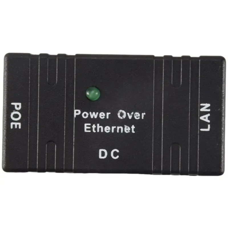 AT82-100 Mbps 5V 12V 24V 48V/1A BJW POE Injector Power Splitter For IP Camera POE Adapter Module Parts Accessories -Black