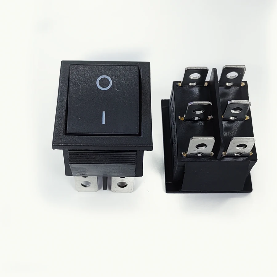 10PCS/Lot KCD4 Rocker Boat Switch 6Pin/6P 2 Position ON-OFF 16A/250VAC Yellow/Green/Red/Black