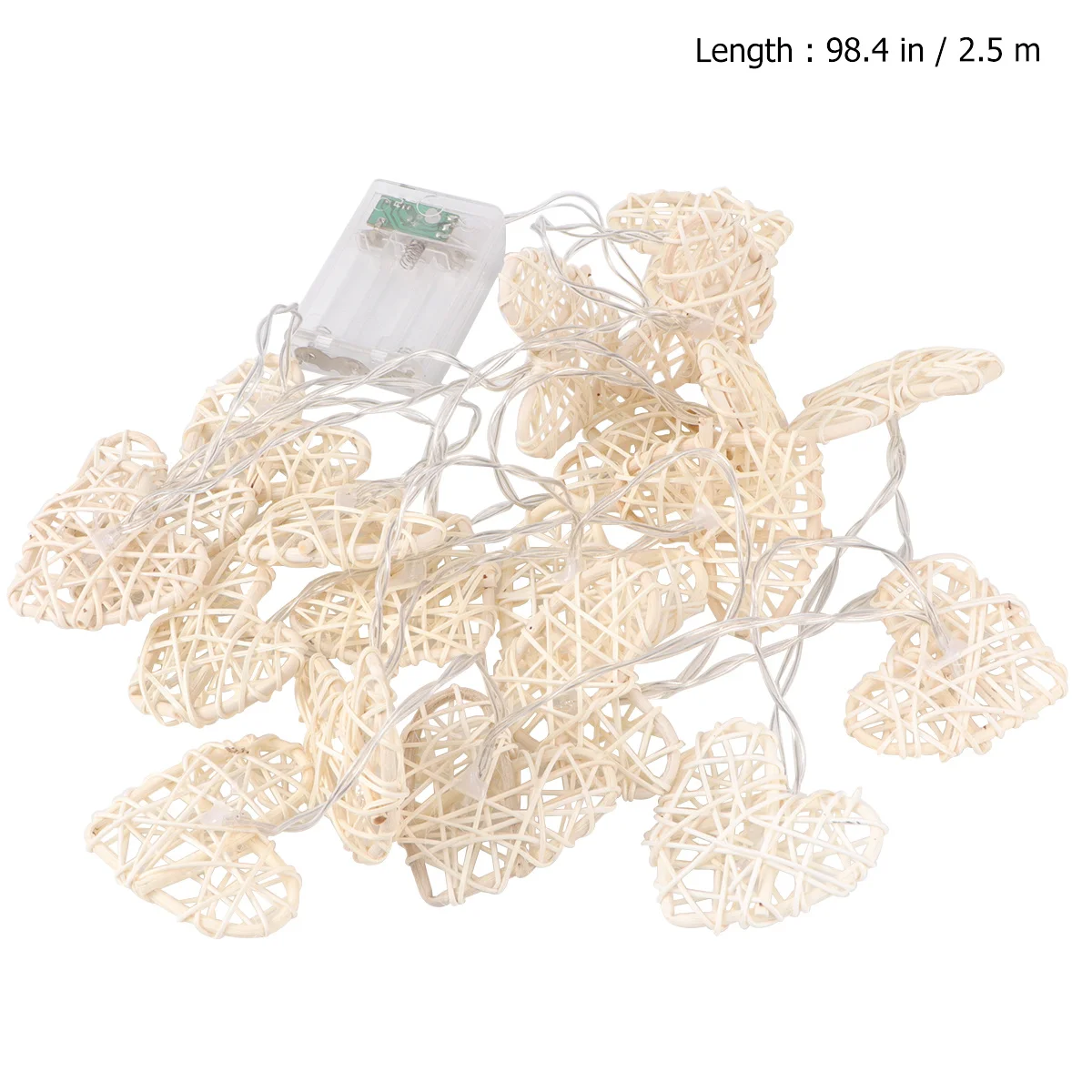 

20 Love Heart Shape LED String Lamp Rattan Warm White Valentine's Day Decor Eco-Friendly Low Power High Brightness Wedding Party