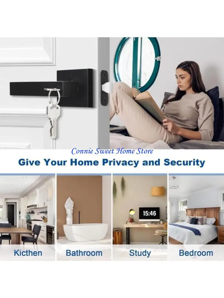 

LXAF Защитная дверная ручка с замком Ручка входной двери с замком и долговечным ключом