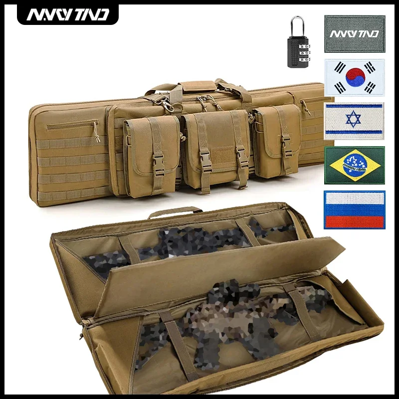 Multifunções Pesca Rod Case, Airsoft Caça Mochila, Duplo Proteger Armazenamento, 46\