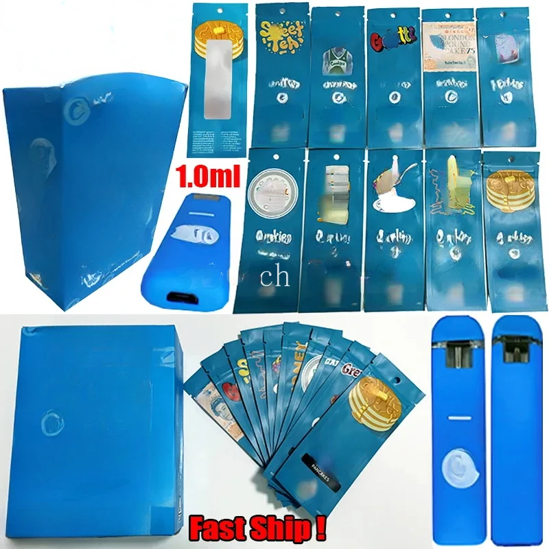 القابلة لإعادة الشحن السجائر الإلكترونية القرون ، الكوكيز Vape القلم ، بطارية 280mAh ، 1 مللي خراطيش السيراميك الفارغة ، المرذاذ لمبخر النفط السميك ، 1 قطعة