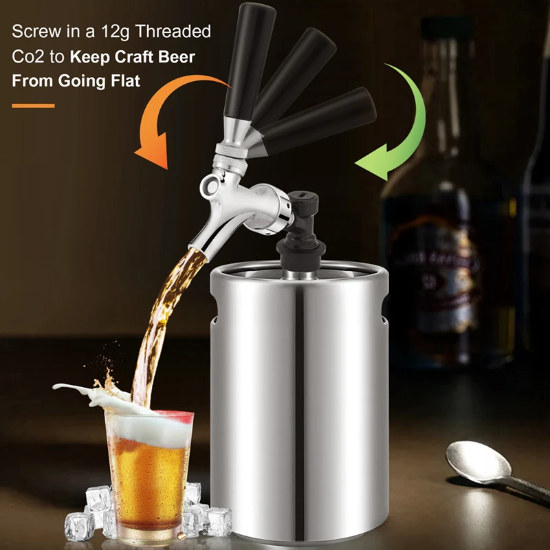 Beer Faucet Ball Lock Kit, Homebrew Draft Beer Tap Cornelius & Corny Keg Liquid Ball Lock Picnic Party Beer Tower Set