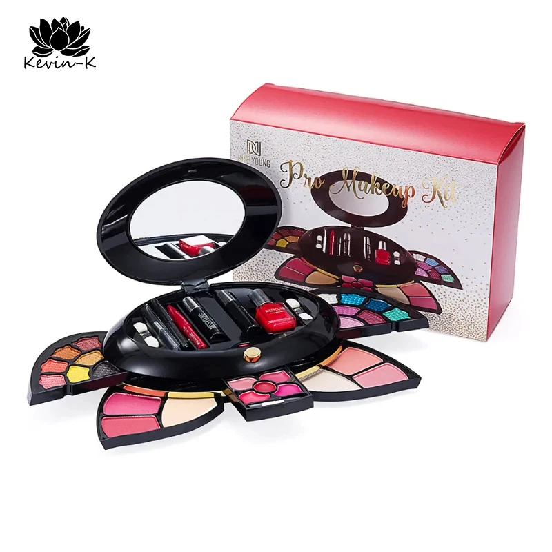Multifunctional Makeup Palette Eye Shadow Blush Refinishing Set Makeup Case Nail Polish Eye Line Makeup Kit Show Make up Set