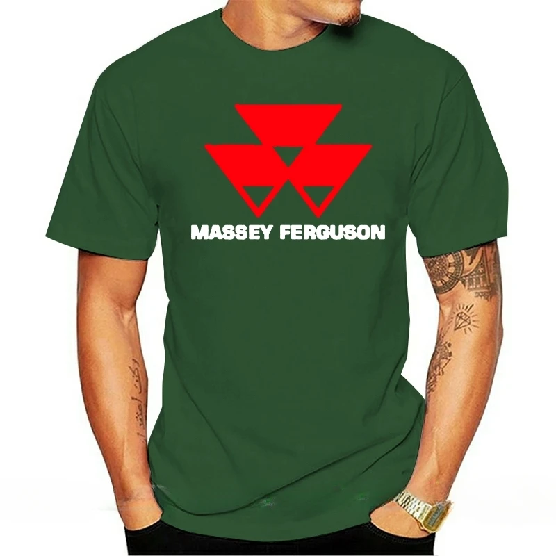 S M L XL  male brand teeshirt men summer cotton t shirt Massey Ferguson Tractors Company Logo Men& Black T-Shirt