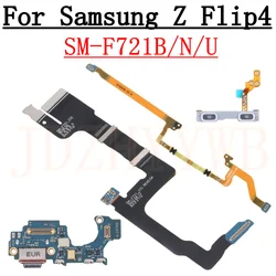 Charging Port Board For Samsung Z Flip4 F721B F721N F721U Volume Button Spin Axis LCD Motherboard Connector Signal Flex Cable