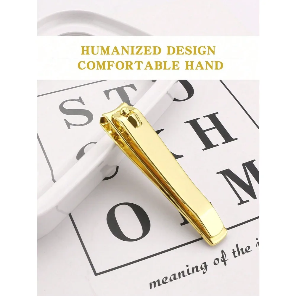 

Stainless Steel Sharp Gold Nail Clipper, Keen Blades Suitable For Fingernails And Toenails, Thickened Manicure Tool, Compact Portable Elegant Gift, Affordable, Essential For Nail Technicians, Gift For Women, Mother's Day Gift