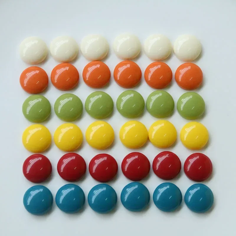 10pcs 14mm round pure color color half pill DIY resin Flat Back Resin Cabochons Scrapbooking DIY Jewelry Craft Accessories