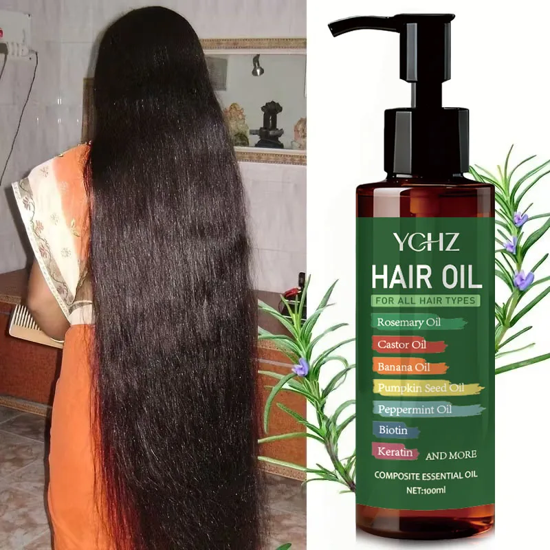 

7-in-1 Hair Care Oil, Containing Rosemary Oil, Biotin, and Keratin, Moisturizes from Root to Tip, Effectively Repairs Thinning Hair, Non-Greasy to Use - 100ml