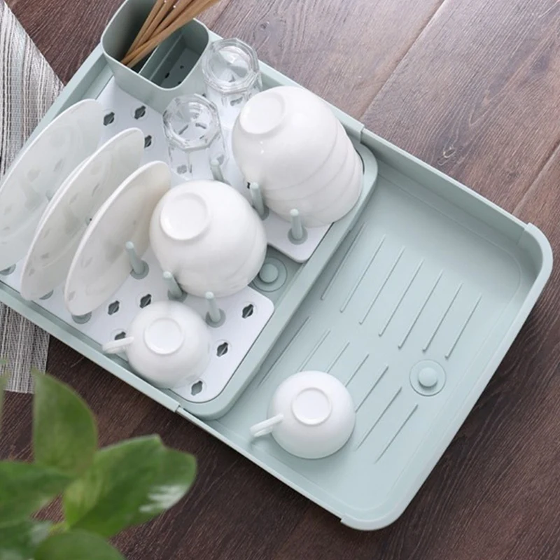 

J1UL1N Kitchen Compact Modern Frame Dish Drainers Dish Rack With Utensil Holder For Kitchen Countertop