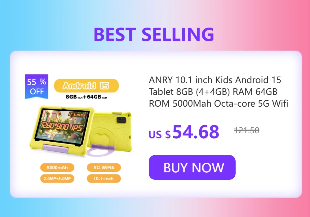 Paitanry 2026 10 Inch Tablet Android 16 HD Display 12GB (4+8GB Expand) RAM 128GB ROM Octa Core 5000Mah Wifi 6 Global Tablet PC