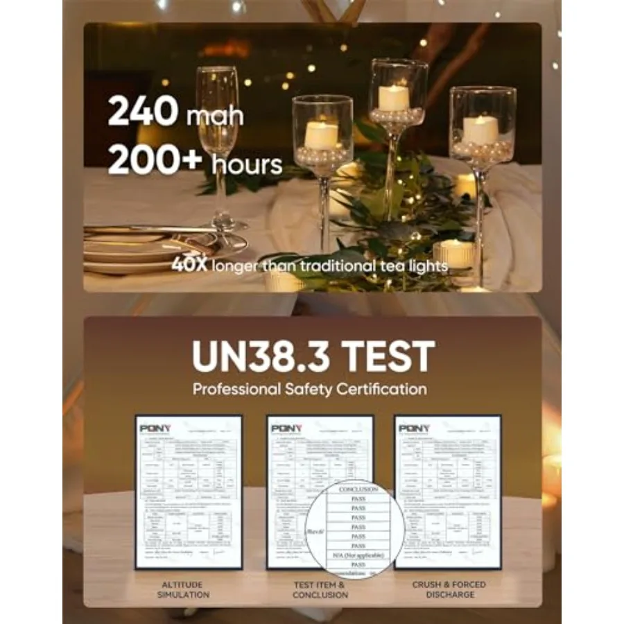 12Pcs Flickering Flameless Candle Battery Operated, 200+Hours Fake Electric LED Tea Lights for Wedding, Halloween, Christmas view 4