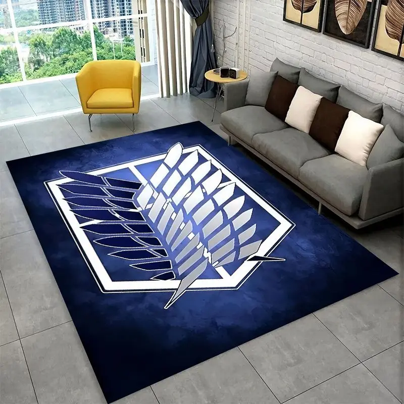 Attack on Titan Cartoon Anime Carpet Rug for Playroom Bedroom Living Room Sofa Home Decor,kid Game Area Rug Non-slip Floor Mat