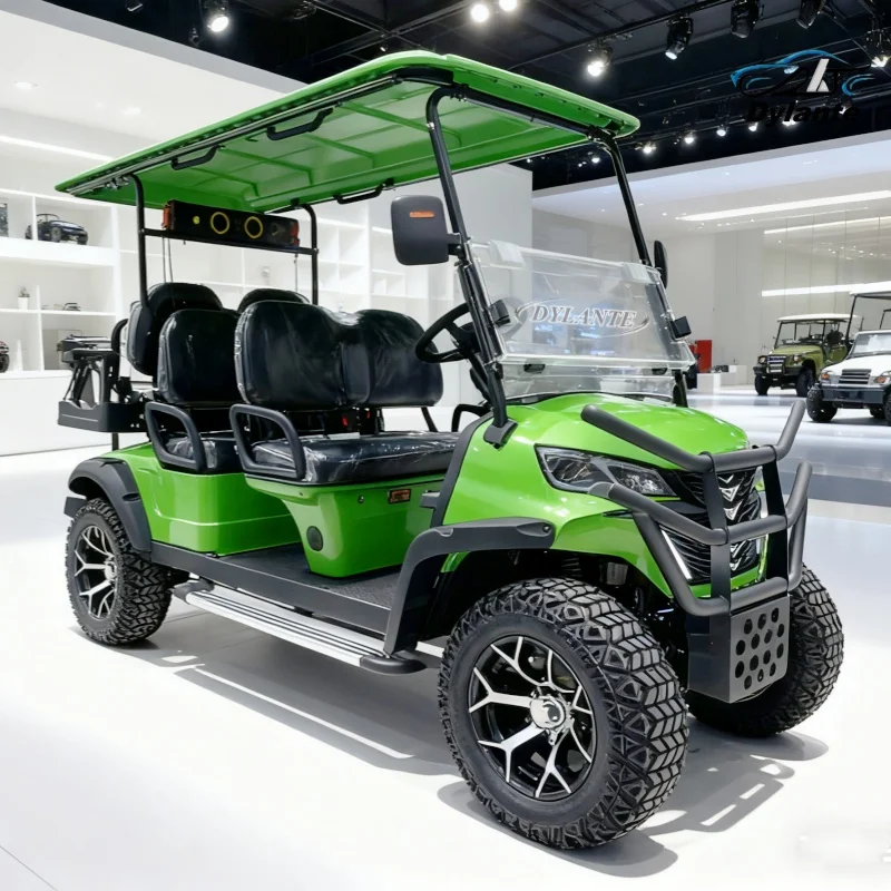 

Высококачественная шестиместная электрическая тележка для гольфа, новая энергетическая модель, напряжение 48/60/72 В, доступны настраиваемые цвета для курсов и клюшек