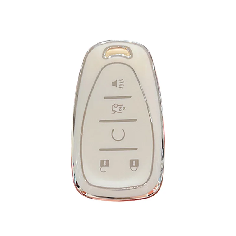 

For Chevrolet Malibu XL TPU Key Fob Cover and Keychain - Custom Fit Protection