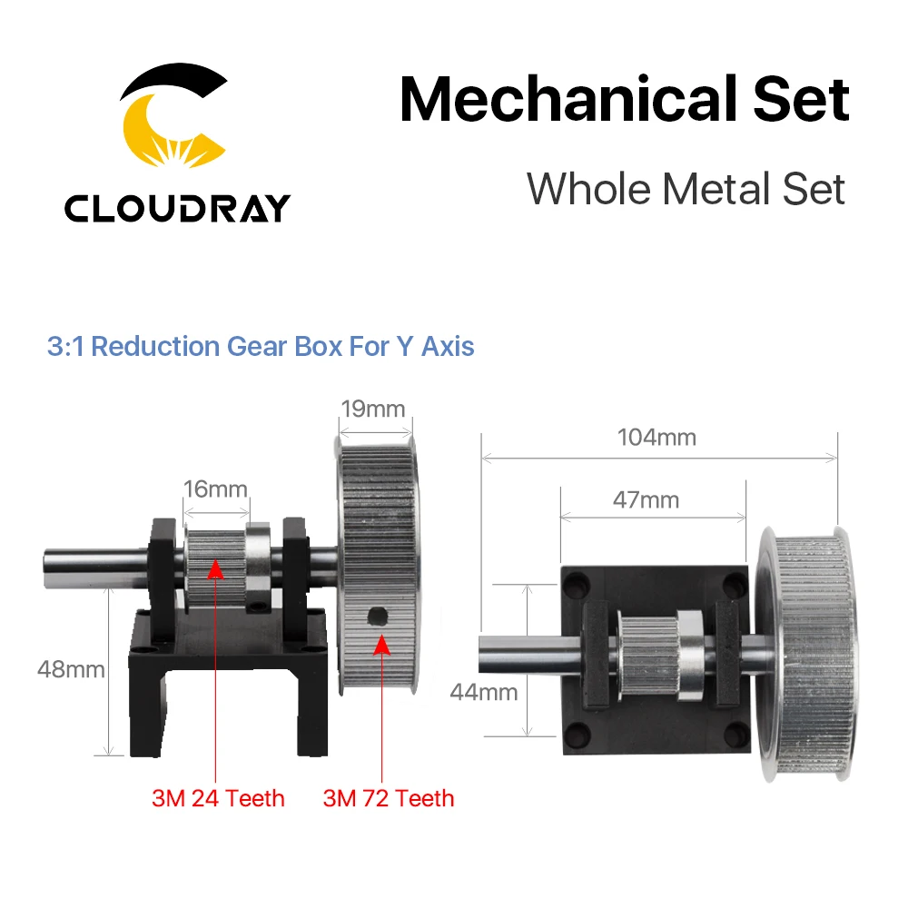 Imagem -05 - Laser Peças Metálicas Transmissão Laser Cabeça Componentes Mecânicos para Faça Você Mesmo Gravura e Máquina de Corte Cloudray-co2