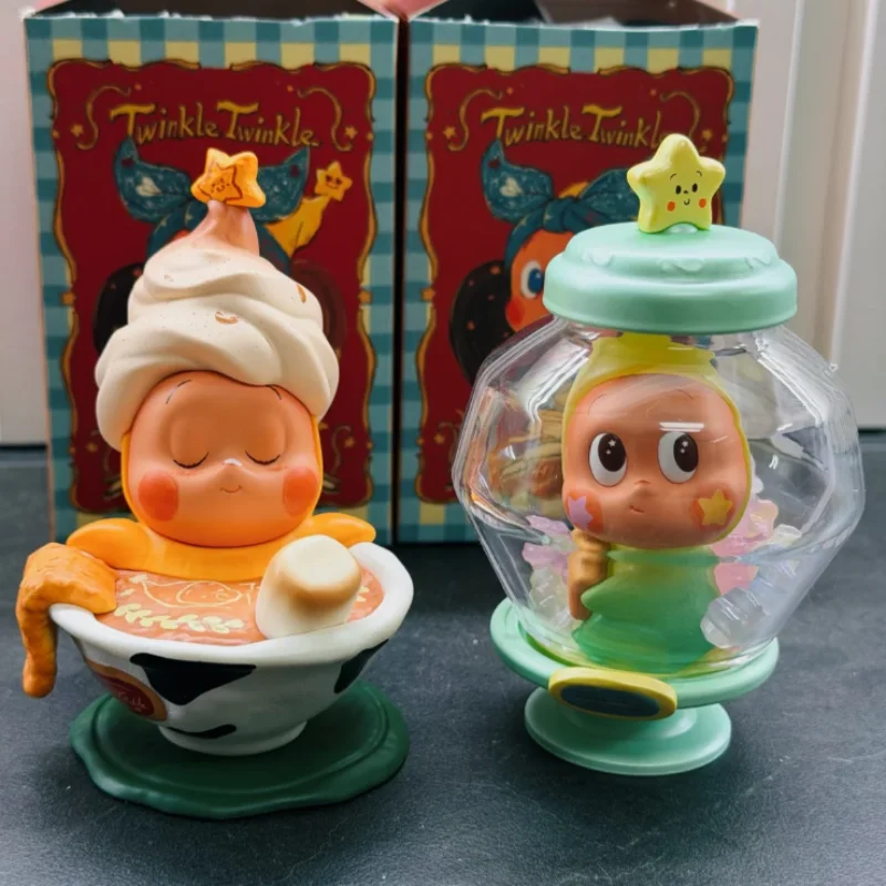 Pop mart estrela pessoas delicioso momento série caixa cega estatuetas de mesa brinquedos da moda ornamentos coleção brinquedo presente surpresa