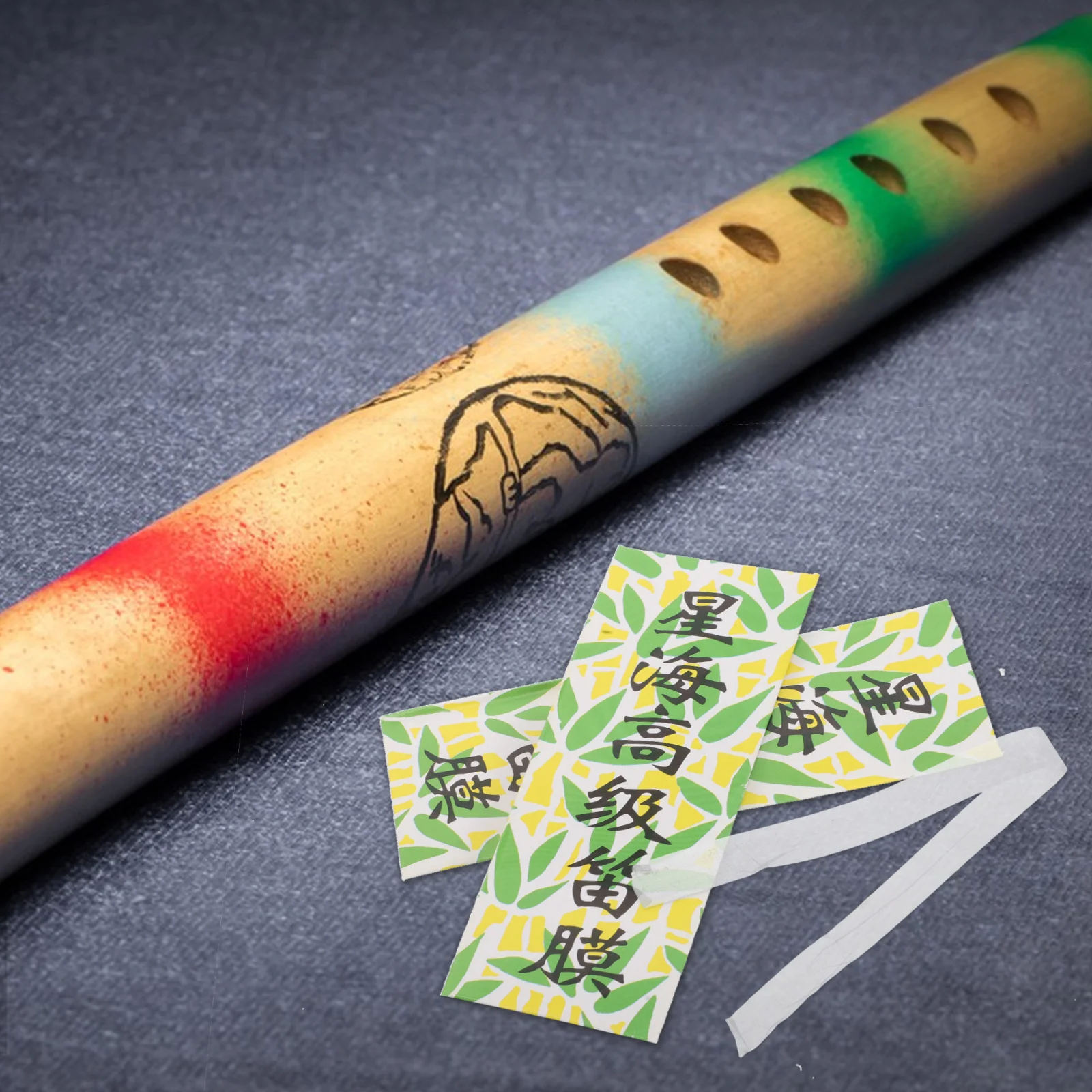 

2pcs Bamboo Flute Membrane 2 Bags Reed Durable Kids Instruments Chinese Musical Techniques Wooden Hulusi Pan Pipes flute