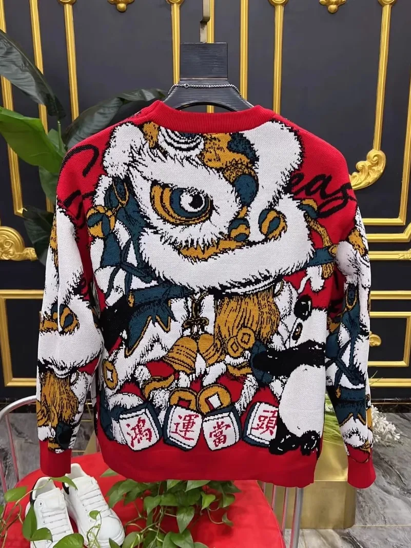 

Высококачественный вязаный свитер: модный, стильный, премиальный, приятный на ощупь, повседневный, с длинными рукавами, круглым вырезом, зимний, новинка.