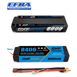 2PCS DXF Battery 2S 3S 4S lipo 7.4V 11.1V 14.8V 8000mAh 110C 5mm HardCase For Car Helicopter Quadcopter Truck Boat