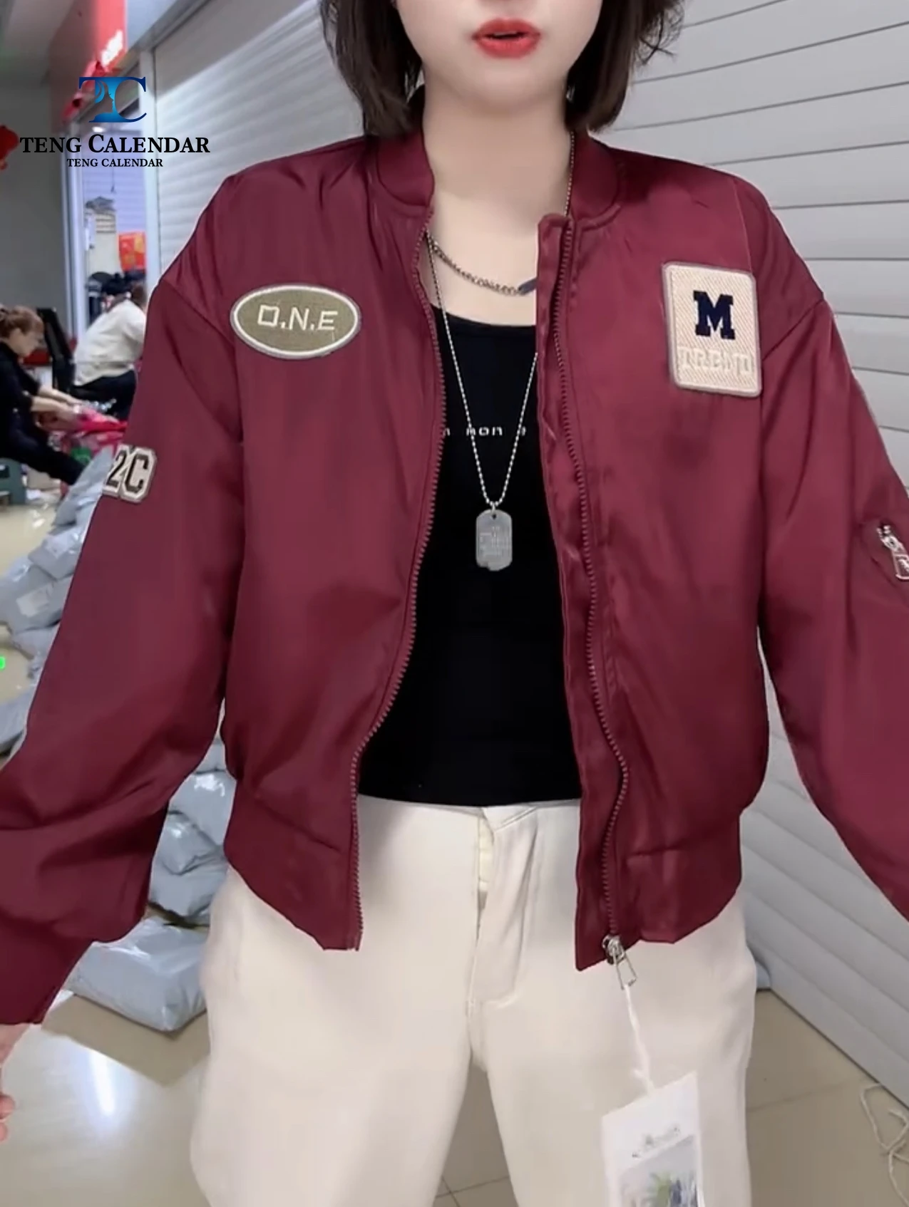 

Short Baseball Jacket, Pilot's Short and Casual Slim Top, New for Women's Spring 2024