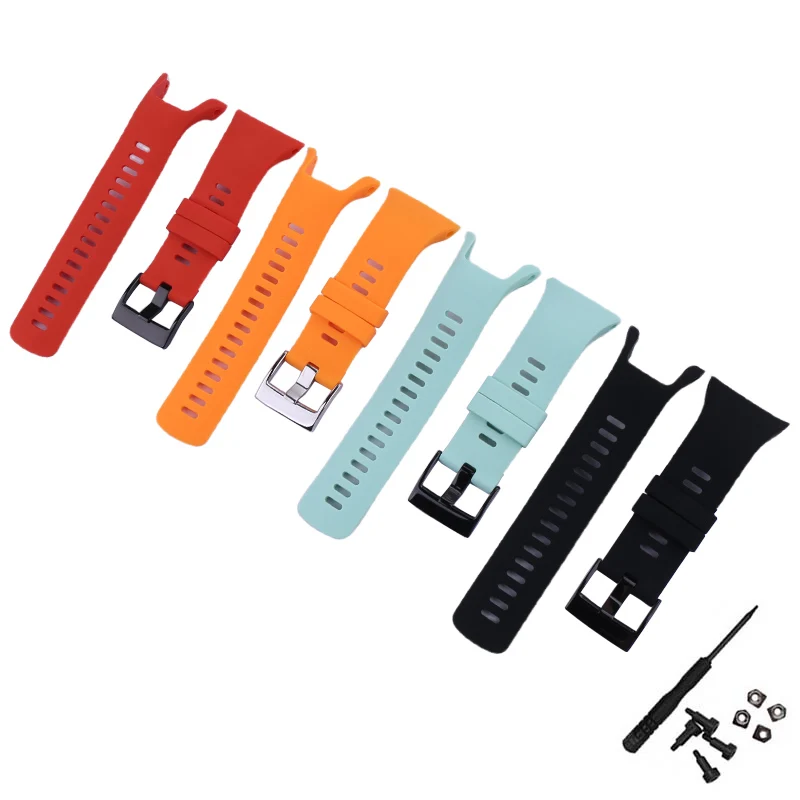 

Men's silicone watch strap accessories compatible for Suunto Spartan Trainer Wrist HR Cool Run watch band women rubber wristband