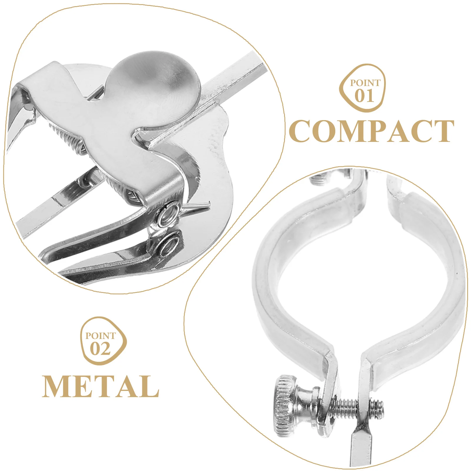 Supporto per clip per spartiti a lira per clarinetto in metallo Clip per morsetto per spartiti per strumenti in metallo robusto e portatile per la lettura dei punteggi del clarinetto