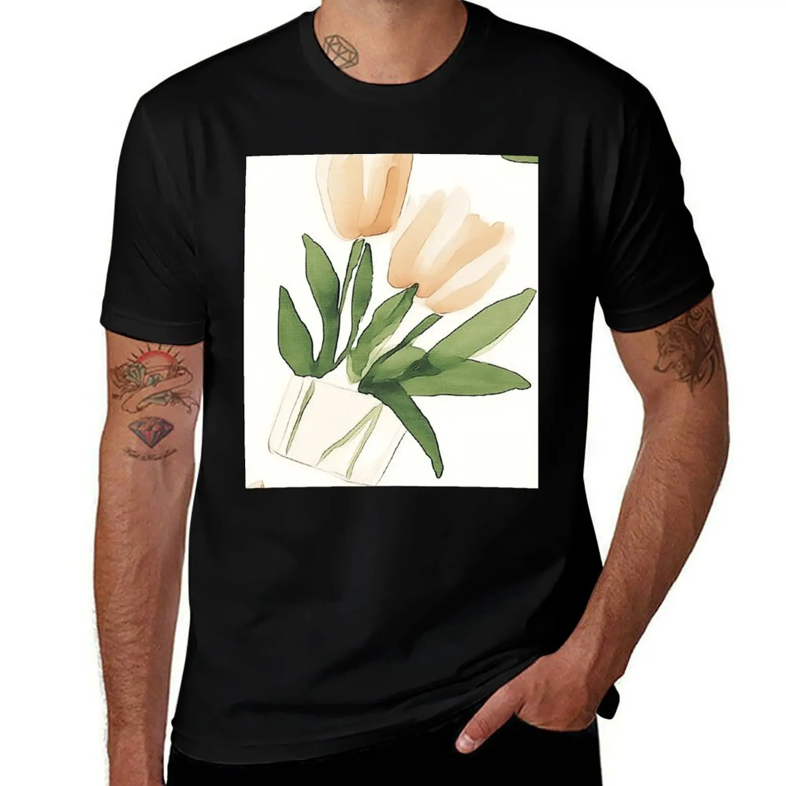 

Brown tulip bottle T-Shirt Blouse valentines boutique clothes custom t-shirts men tshirt
