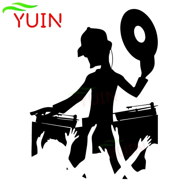 

DJ Nightclub Music Dance Applique Fashion Body Decoration PVC Waterproof Sunscreen Car Sticker Black/White/Red/Laser/Silver