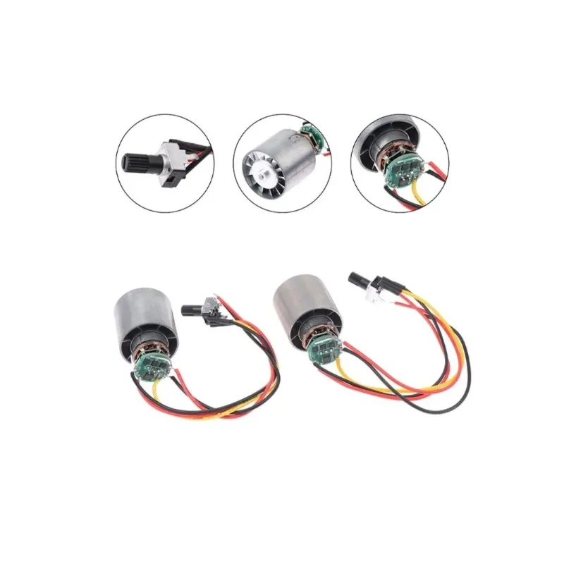 1PC DC 12/24V 3.5A 5A Mini Brushless Motor 100000RPM High-speed CNC Aluminum Alloy Impeller Ducted Fan Stepless Speed Regulation