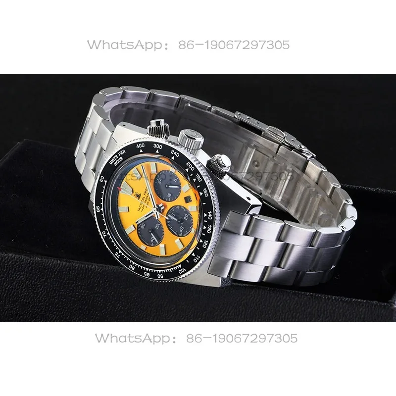 Color Solar Photokinetic Energy Three-eye Chronograph Quartz Waterproof Watch