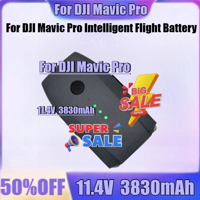 

New High Quality for DJI Mavic Pro Intelligent Flight Battery for Mavic Pro UAV Replacement Accessories 3830mah 11.4V Battery