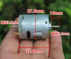 Micro RS-365SH Motor DC 12V-24V 11000RPM High Speed Dual 2.3mm Shaft Micro 365 Electric Motor