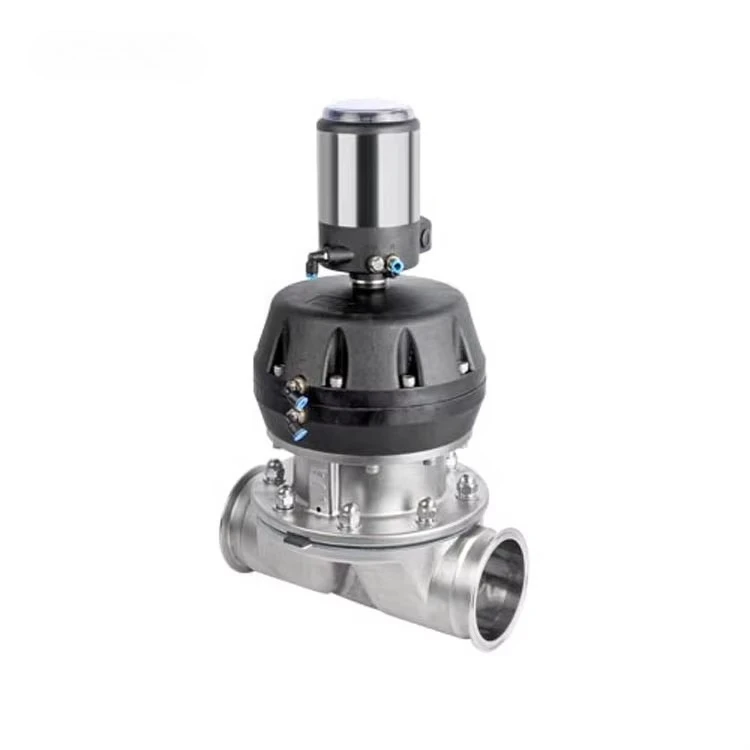 Plastic electromagnetic pneumatic diaphragm operated valve with positioner