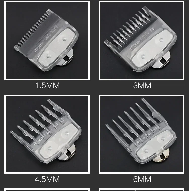 8/10 Stück Haarschneidemaschine Limit Guide Kamm für Wahl und Kemei Trimmer Universal Barber Guide Kamm Haarschnitt Werkzeug Clipper Limit Kämme – Detail 34